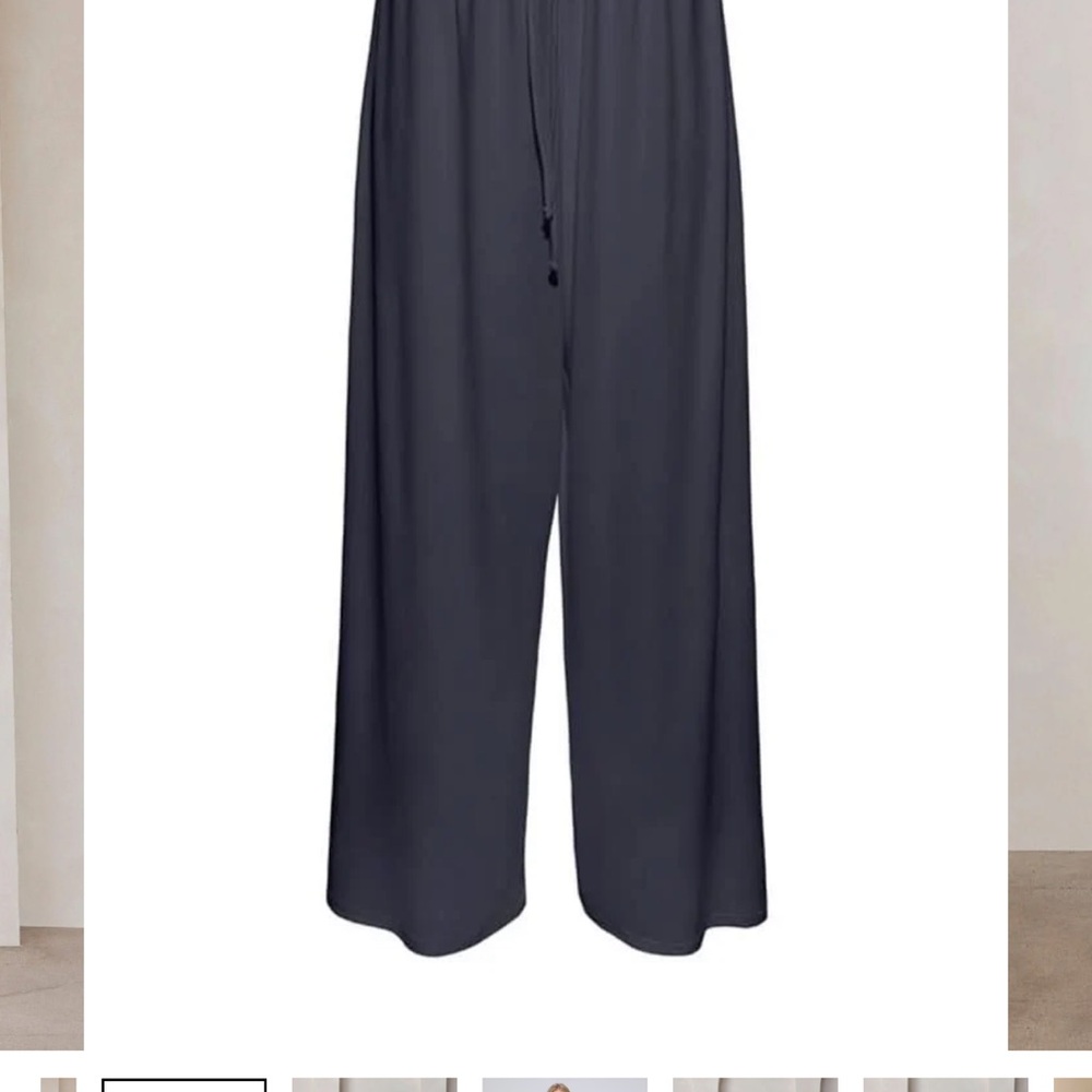 Elegant Black Wide-Leg High-Waisted Pants